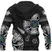 New Zealand Aotearoa Hoodie, Maori Mangopare Paua Shell Pullover Hoodie - Polynesian Pride