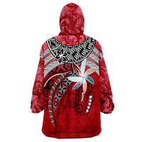 Kosrae Fanciful Forest Red Color Wearable Blanket Hoodie LT9 - Polynesian Pride
