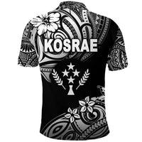 FSM Kosrae Polo Shirt Unique Vibes Black LT8 - Polynesian Pride