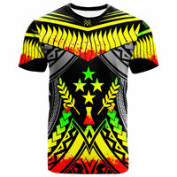 Kosrae T Shirt Tooth Shaped Necklace Texture Reggae Unisex Green - Polynesian Pride