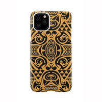 Polynesian Phone Case Yellow Black iPhone 11 Pro - Polynesian Pride