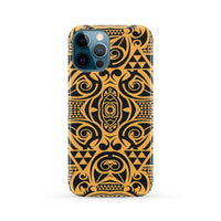 Polynesian Phone Case Yellow Black iPhone 12 Pro Max - Polynesian Pride