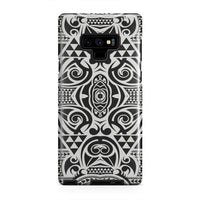 Polynesian Tribal Tough Case Black White Samsung Galaxy Note 9 - Polynesian Pride