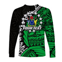 (Custom Personalised)Cook Islands Long Sleeve Shirts Rarotonga Polynesian Style LT6 - Polynesian Pride