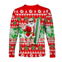 Hawaii Mele Kalikimaka Christmas Long Sleeve Shirt Cool Santa Claus LT6 - Polynesian Pride