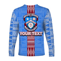 (Custom Personalised) Tonga Apifoou College Long Sleeve Shirts Tonga Simple Style LT6 - Polynesian Pride