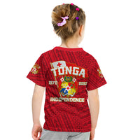 Tonga Independence Kid T Shirt 2023 Red Style LT6 - Polynesian Pride