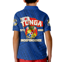 Tonga Independence Kid Polo Shirt 2023 Blue Style LT6 - Polynesian Pride