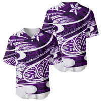 Polynesian Tribal Baseball Jersey Purple LT6 Purple - Polynesian Pride