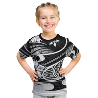 Polynesian Tribal Kid T Shirt Black LT6 Black - Polynesian Pride