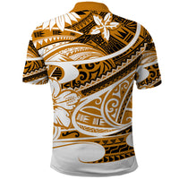 Polynesian Tribal Polo Shirt Gold LT6 - Polynesian Pride