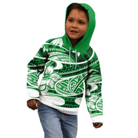 Polynesian Tribal Kid Hoodie Green LT6 - Polynesian Pride