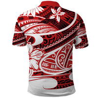 Polynesian Tribal Polo Shirt Red LT6 - Polynesian Pride