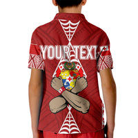 Personalised Tonga Rugby Kid Polo Shirt Mate Ma'a Tonga Independence Day LT7 - Polynesian Pride