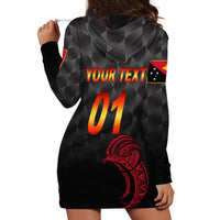 (Custom Personalised) Papua New Guinea Barramundis Cricket Hoodie Dress Birds Of Paradise Paradisaea Raggiana Original - Black LT8 - Polynesian Pride