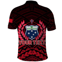 Custom Samoa Independence Day Polo Shirt Ulafa Polynesian Unique Red No2 LT9 - Polynesian Pride