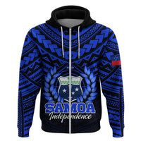 Custom Samoa Independence Day Hoodie Ulafa Polynesian Unique Blue No1 LT9 - Polynesian Pride