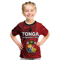 (Custom Personalised) Tonga Independence Anniversary Kid T Shirt Tongan Tribal Pattern Unique Version LT9 Youth XL Size14 - Polynesian Pride