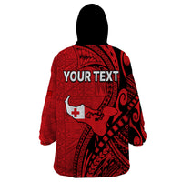 (Custom Personalised) Tonga Independence Anniversary Wearable Blanket Hoodie Tongan Tribal Pattern Unique Version LT9 - Polynesian Pride