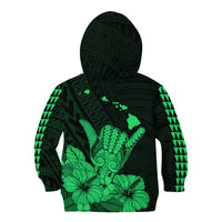 Hawaii Shaka Sign Kid Hoodie Green Version LT9 - Polynesian Pride