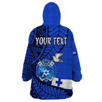 (Custom Personalised) Tonga Emancipation Day Wearable Blanket Hoodie Happy 53rd Independence Anniversary Blue Version LT9 - Polynesian Pride