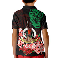 Vanuatu Kid Polo Shirt Polynesian Floral Tribal LT9 - Polynesian Pride