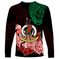 (Custom Personalised) Vanuatu Long Sleeve Shirt Polynesian Floral Tribal LT9 - Polynesian Pride
