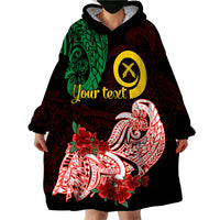 (Custom Personalised) Vanuatu Wearable Blanket Hoodie Polynesian Floral Tribal LT9 - Polynesian Pride