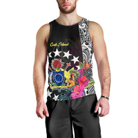 Cook Island Men Tank Top Tribal Polynesian and Tropical Flowers LT9 - Polynesian Pride