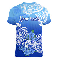 (Custom Personalised) Federated States Of Micronesia Women V Neck T Shirt Polynesian Floral Tribal LT9 - Polynesian Pride