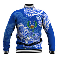 (Custom Personalised) FSM Pohnpei State Baseball Jacket Polynesian Floral Tribal LT9 - Polynesian Pride