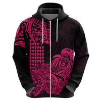 Hawaii Kakau Hoodie Polynesian Floral Tribal Pink Version LT9 - Polynesian Pride