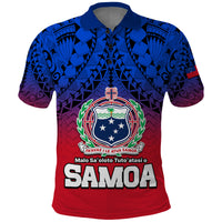 Polynesian Independent State of Samoa Gradient Polo Shirt LT9 Gradient - Polynesian Pride