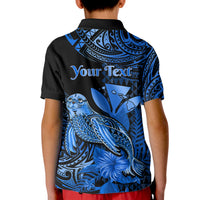 (Custom Personalised) Hawaii Monk Seal Kid Polo Shirt Polynesian Kakau With Kanaka Blue LT14 - Polynesian Pride
