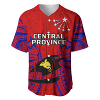 Papua New Guinea Baseball Jersey Central Province Mix Coat Of Arms Polynesian Art LT14 - Polynesian Pride
