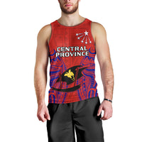 Papua New Guinea Men Tank Top Central Province Mix Coat Of Arms Polynesian Art LT14 - Polynesian Pride
