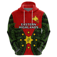 Papua New Guinea Hoodie Eastern Highlands Province Mix Coat of Arms Polynesian Art LT14 - Polynesian Pride