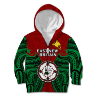 Papua New Guinea Kid Hoodie East New Britain Province Mix Coat Of Arms Polynesian Art LT14 - Polynesian Pride