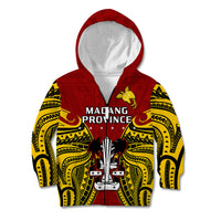 Papua New Guinea Kid Hoodie Madang Province Mix Coat Of Arms Polynesian Art LT14 - Polynesian Pride