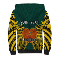 (Custom Personalised) Papua New Guinea Sherpa Hoodie Jiwaka Province Mix Coat Of Arms Polynesian Art LT14 - Polynesian Pride