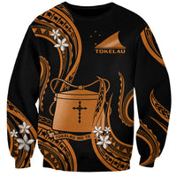 Tokelau Sweatshirt Tokelauan Tatau With Badge Gold LT14 Unisex Gold - Polynesian Pride