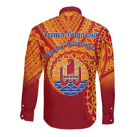 French Polynesia Long Sleeve Button Shirt Happy Internal Autonomy Day LT14 - Polynesian Pride