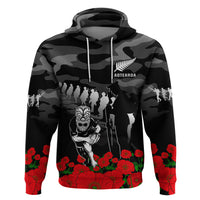 New Zealand ANZAC Rugby Hoodie Silver Fern All Black Camouflage Mix Poppy LT14 - Polynesian Pride