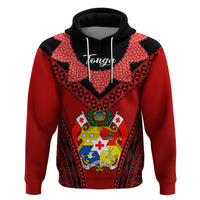 Tonga Heilala Flowers Hoodie Tongan Ngatu Black Special Verison LT14 - Polynesian Pride