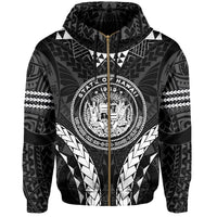 Polynesian Kakau Seal of Hawaii Zip Hoodie Sport Style Version 2.0 - Polynesian Pride