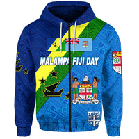 Vanuatu Malampa and Fiji Day Zip Hoodie October 10 LT8 - Polynesian Pride