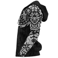 Maori Tangaroa Tattoo New Zealand Custom Hoodie White - Polynesian Pride