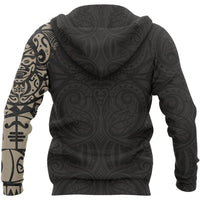 Maori Tattoo Hoodie, New Zealand Lizard All Over Print Hoodie - Polynesian Pride