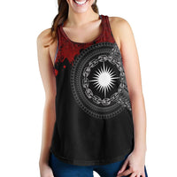 Marshall Islands Polynesian Women's Racerback Tank - Polynesian Chain Style - Polynesian Pride