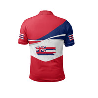 Hawaii Flag Polo Shirt Reg Style - Polynesian Pride